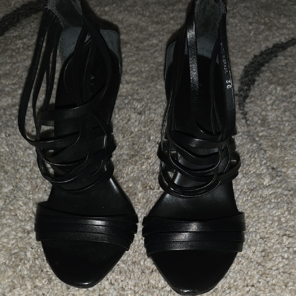 Aldo Black Strappy Heels - Picture 1 of 2